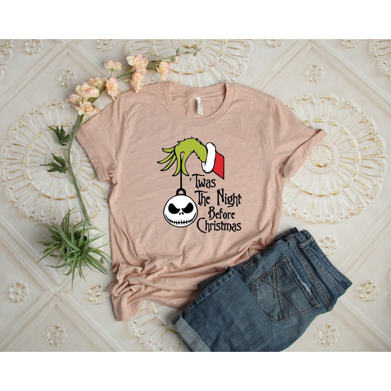 Twas The Night Before Christmas Shirt, Christmas Tree Shirt, Women Christmas T-Shirt, Christmas Holiday Shirt, Funny Christmas Gifts.jpg