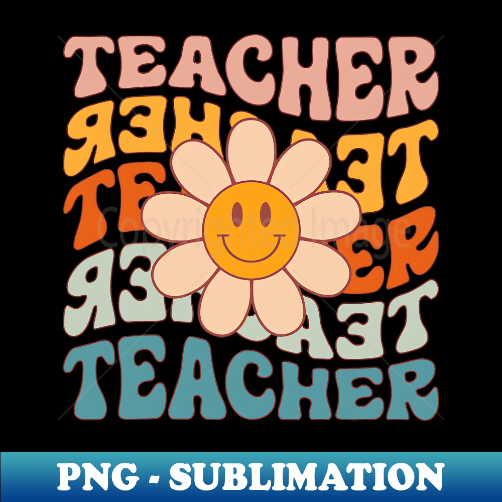 AS-30469_Retro Teacher Daisy Colorful - Elementary School Teacher 4488.jpg