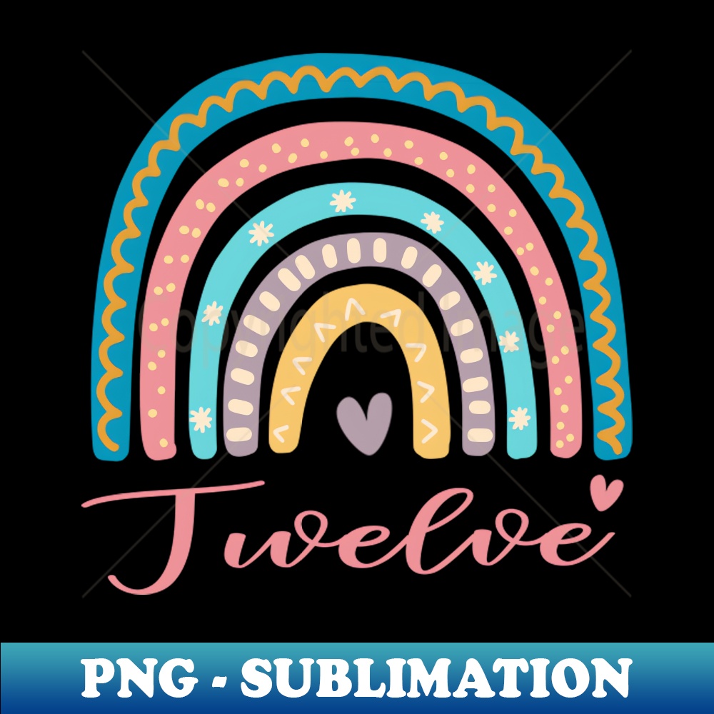 AT-055_12 Year Old Rainbow 12th Birthday Gifts For Girls 12 Bday 2323.jpg