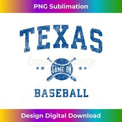 Texas Vintage Baseball Throwback Retro Design - Eco-Friendly Sublimation PNG Download - Spark Your Artistic Genius