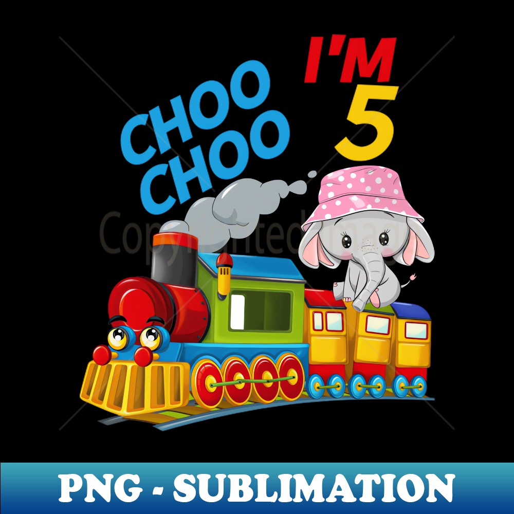 BC-21626_Kids Choo Choo Im 5 Year Old Locomotive Train Boy 5th Birthday 7692.jpg