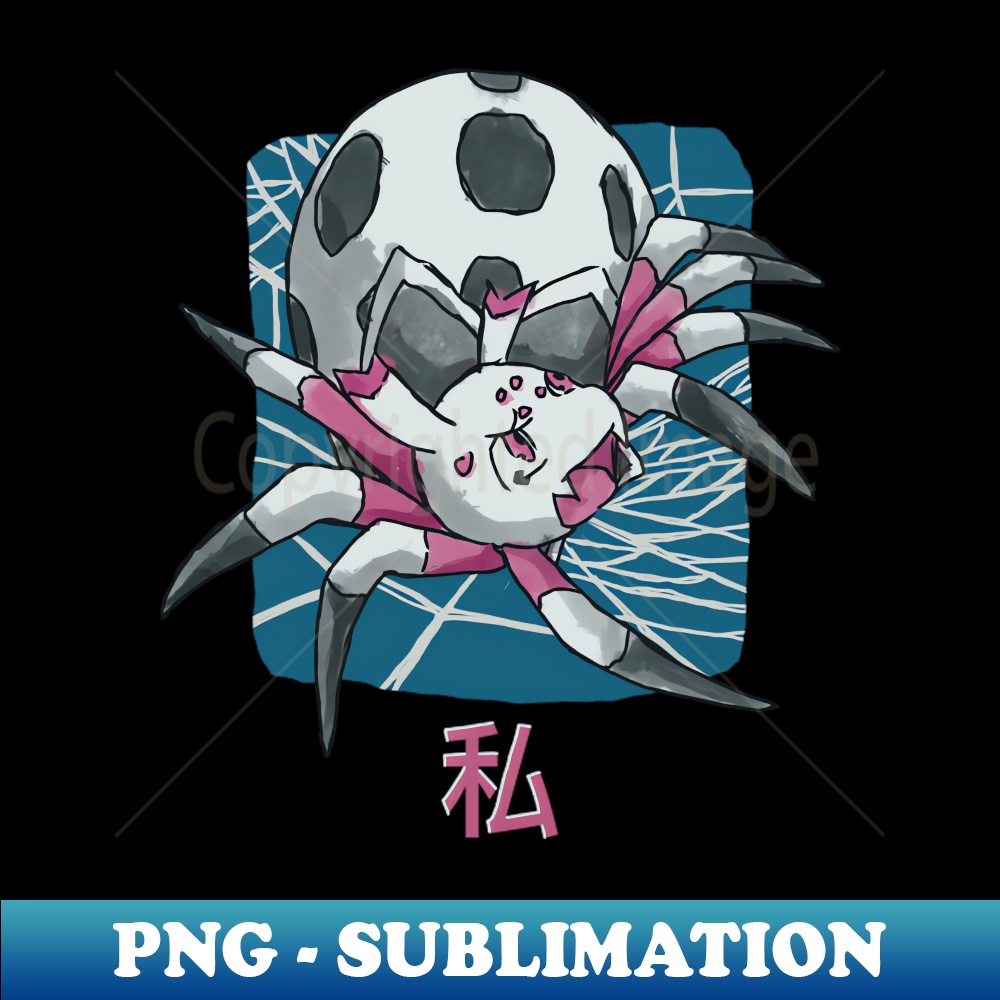 BD-32910_So Im a Spider So What Kumoko with her Spider web and kumoko japan text in a Watercolor art 5607.jpg