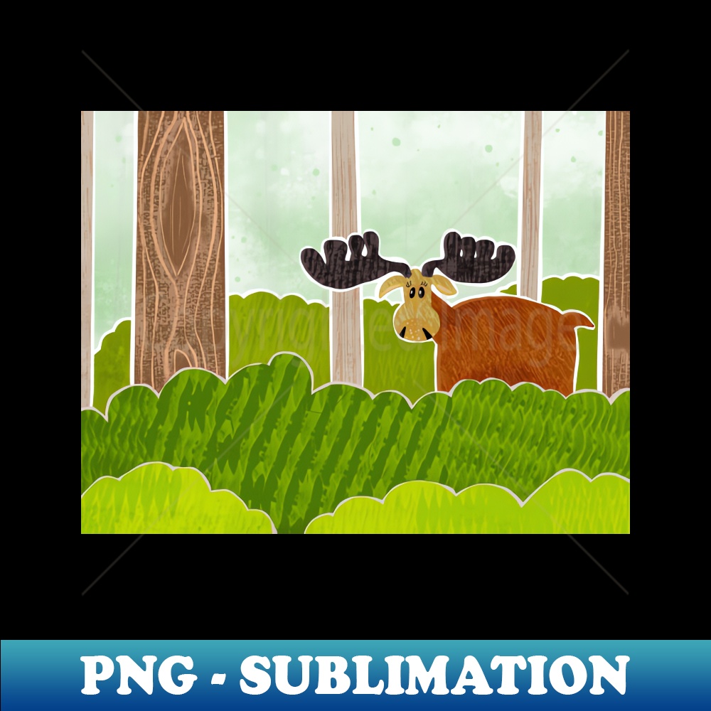 BF-10015_Cute Moose in the forest with large antlers and a curious look on its face 8207.jpg