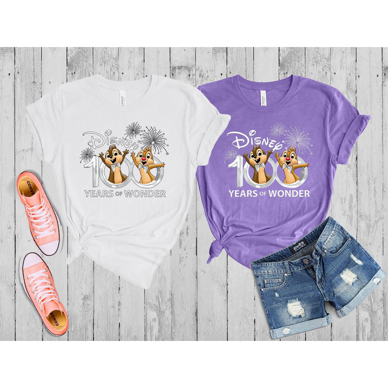 Disney 100 Years Of Wonder Shirt, Chip n Dale Shirt, Disney World Shirt, Disney Trip Shirt, Disney Vacation Shirt, Disney Anniversary Shirt.jpg