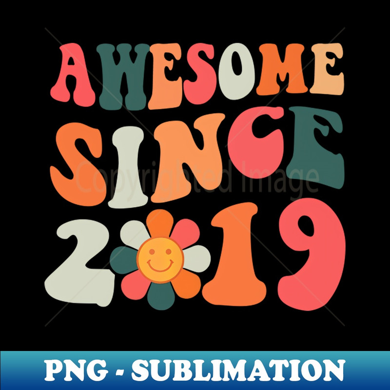 BJ-3136_Awesome Since 2019 Groovy 4 Year Old 4th Birthday Gifts 6906.jpg