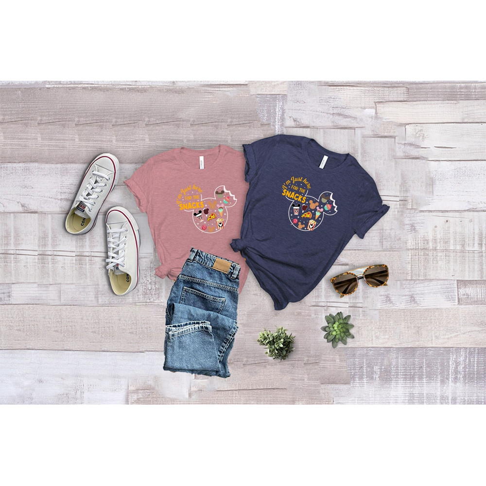 I'm Just Here For The Snacks Shirt ,Disney T-shirt, Disney Trip Shirts,Disney Family Vacation Shirts, Mickey Minnie Matching Shirt.jpg