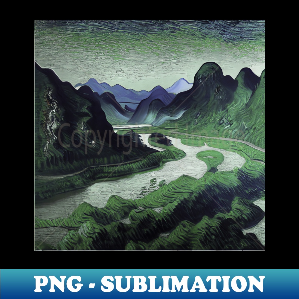 BV-22664_Li River painting Vincent van Gogh style oil on canvas 4965.jpg