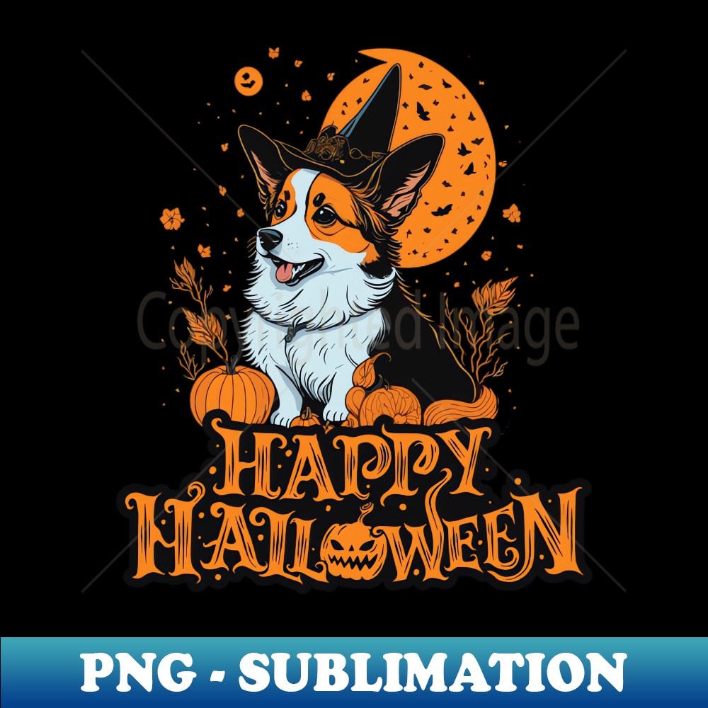CD-17196_Happy Halloween Halloween Dog Corgi Halloween Design Dog witch Halloween Witch 5658.jpg