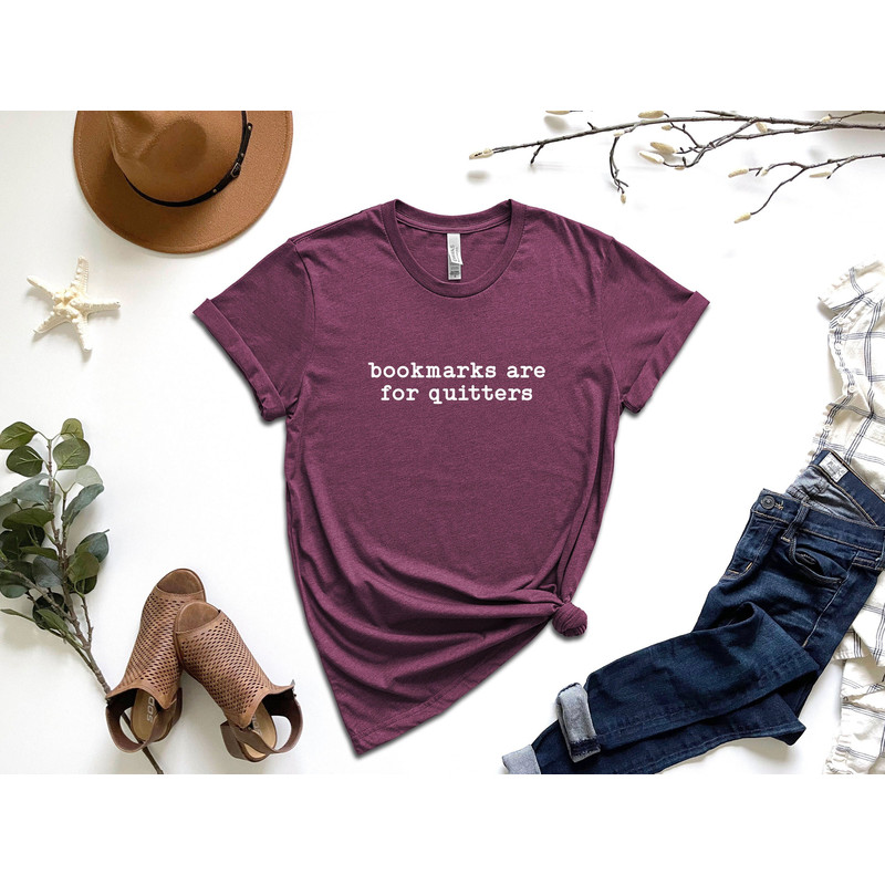 Bookmarks Are For Quitters Shirt, Book Shirt, Librarian Shirt Book Lover Shirt, Book Nerd Gift, Reading Shirt, Funny Book Shirt, Book Gifts.jpg