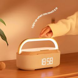 led digital clock wireless charger glow-in-the-dark fashion wall clock multi-functional usb plug electronic