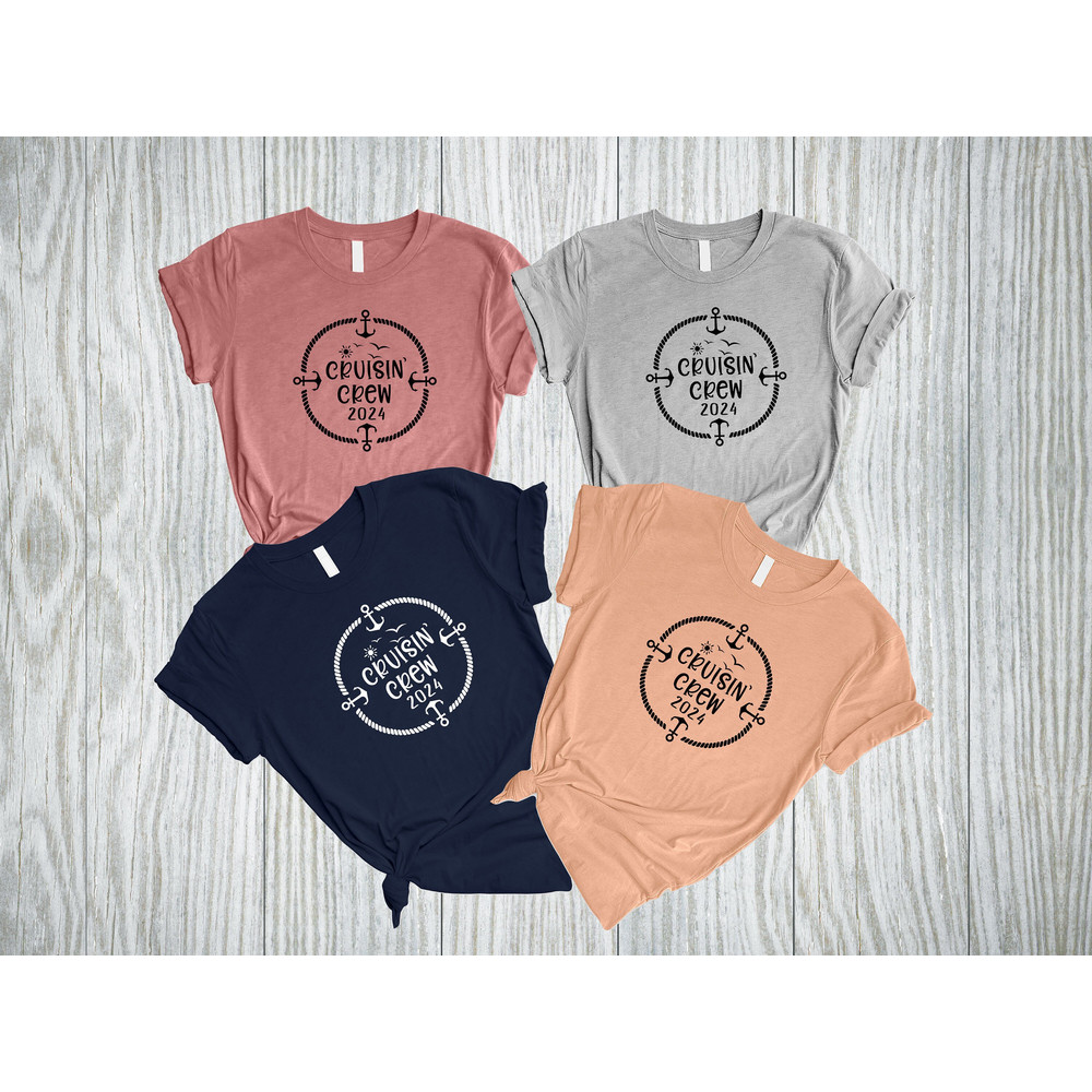 Custom Cruisin Crew 2024 Shirt, Matching Cruise Family Shirt, Vacation Shirt, Cruising Friends Group Shirt, Cruise Squad T-Shirt.jpg