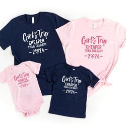 girls trip cheaper than therapy shirt, matching girls vacation shirt, best friends shirt, girls camping shirt, girls wee