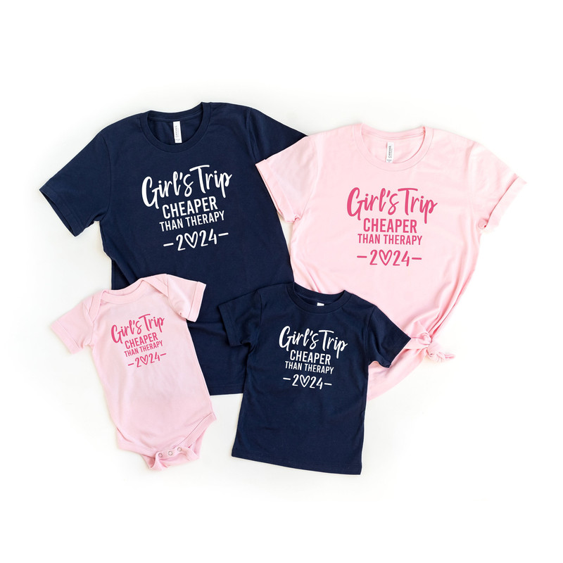 Girl's Trip Cheaper Than Therapy Shirt, Matching Girl's Vacation Shirt, Best Friends Shirt, Girl's Camping Shirt, Girl's Weekend Tshirt.jpg