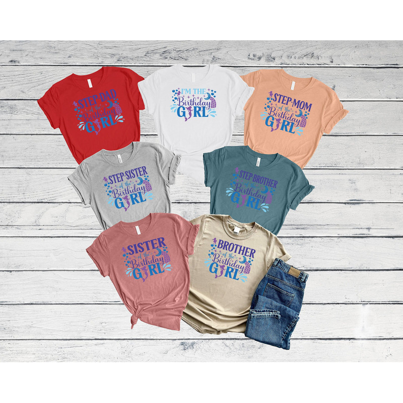 Mermaid of the Birthday Princess Shirt, Birthday Princess Shirt, Birthday Girl Shirts, Princess Theme Family Matching Shirt, Princess Shirt.jpg