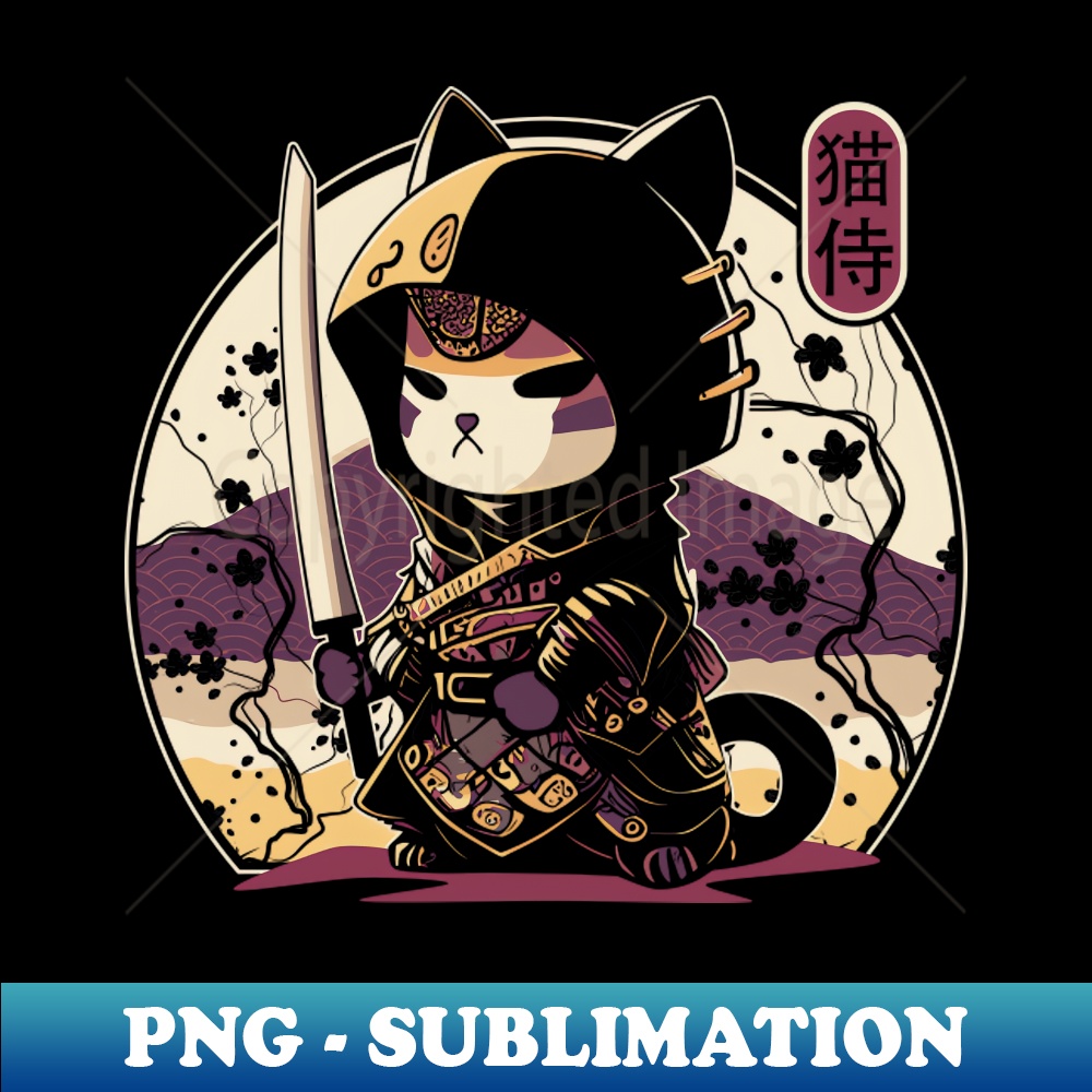 DH-31257_Samurai Cat Tattoo Kawaii Ninja Cat 9733.jpg