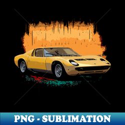 lamborghini miura 1966 vintage car graphic - exclusive sublimation digital file - create with confidence