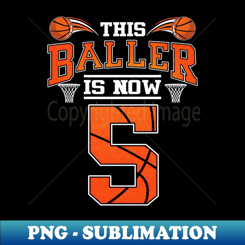 DU-325_5 Year Old 5th Basketball Birthday PartyTheme Boys Girls 2944.jpg