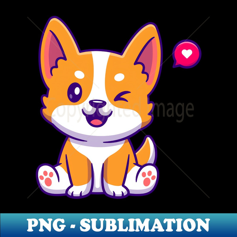 EA-9813_Cute Corgi Dog Sitting Cartoon 2881.jpg