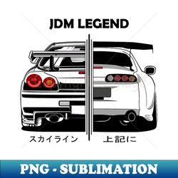 jdm legend toyota supra and nissan gtr r34 - decorative sublimation png file - create with confidence