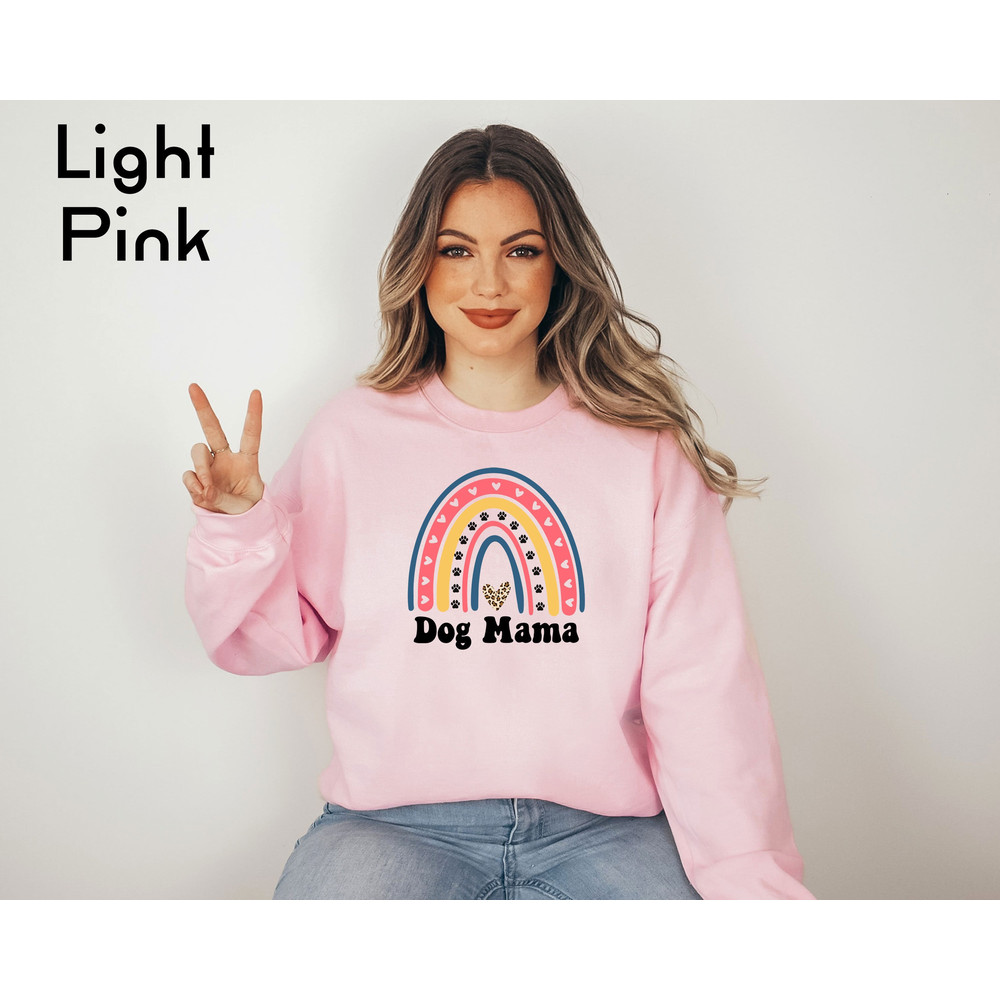 Retro Dog Mom Sweatshirt, Dog Mama Shirt, Dog Lover Gift, Mom Life Sweater, Cute Rainbow Sweatshirt, Animal Lover Gift, Pet Owner T-Shirt 1.jpg