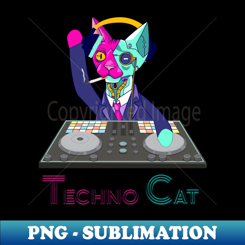 EM-35015_Techno Cat -  Catsondrugscom - Techno Party Ibiza Rave Dance Underground Festival Spring Break  Berlin Good Vibes Trance Dance technofashion technomusi