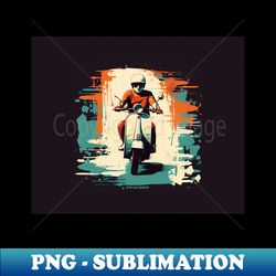 scooter ride urban racer - vintage sublimation png download - enhance your apparel with stunning detail