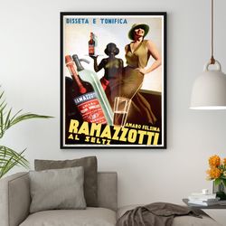 advertising poster for amaro felsina ramazzotti alcohol poster print vintage po