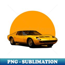 lamborghini miura 1966 retro sport car - trendy sublimation digital download - instantly transform your sublimation projects