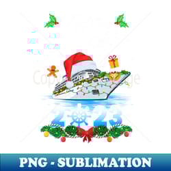 merry cruisemas 2023 christmas santa reindeer cruise ship - elegant sublimation png download - enhance your apparel with stunning detail