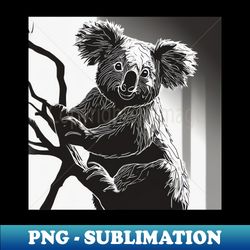 koalas shadow silhouette anime style collection no 51 - png transparent sublimation design - enhance your apparel with stunning detail