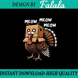 png only- happy thanksgiving funny turkey fake cat lover png, thanksgiving turkey cat png, thanksgiving png, digital dow