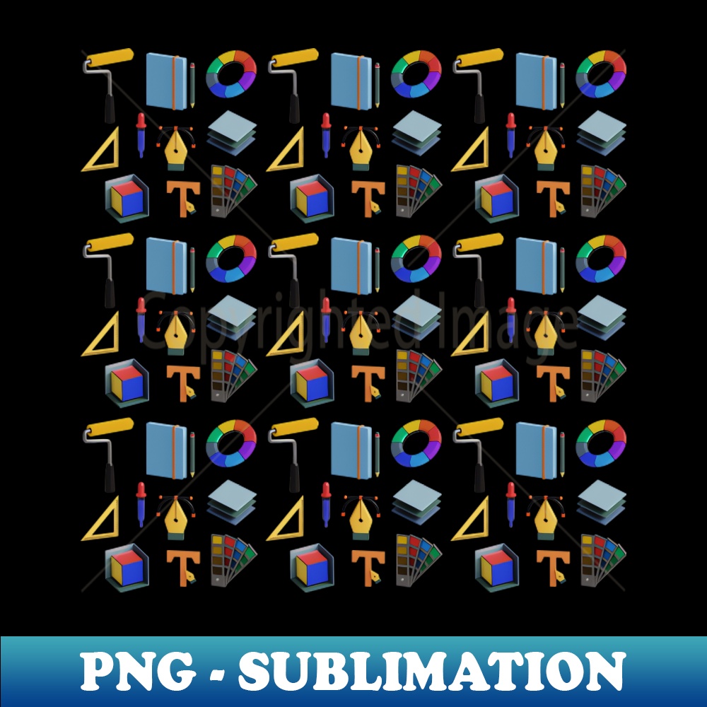 GC-252_3d graphic designer set icon includes paint roll eyedropper notes circleof color 3d cube etc perfect for design project 2868.jpg