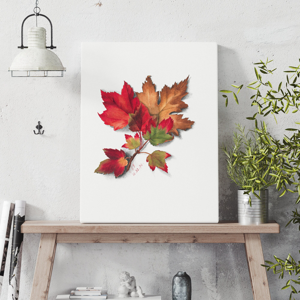 Autumn Leaves Vintage Seasonal Decor  Vintage Botanical Print, Vintage Leaves Watercolor Print, Kitchen Wall Decor, Framed Wall Art.jpg