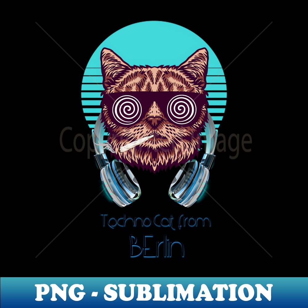 GS-35028_Techno cat from Berlin - Catsondrugscom - Techno Party Ibiza Rave Dance Underground Festival Spring Break  Berlin Good Vibes Trance Dance technofashion