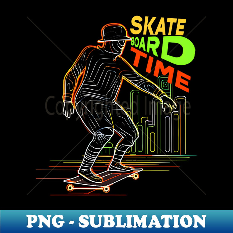 HD-32416_Skateboard Art Design quotes skate board time 3059.jpg