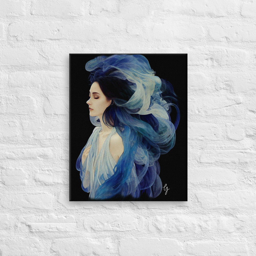 Art Nouveau Canvas Print, Zodiac Canvas Print, Gemini Canvas, Libra Canvas, Aquarius Canvas, Air Sign Canvas.jpg