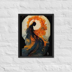 art nouveau framed print, art deco print, zodiac gift art print, aries print, leo print, sagittarius