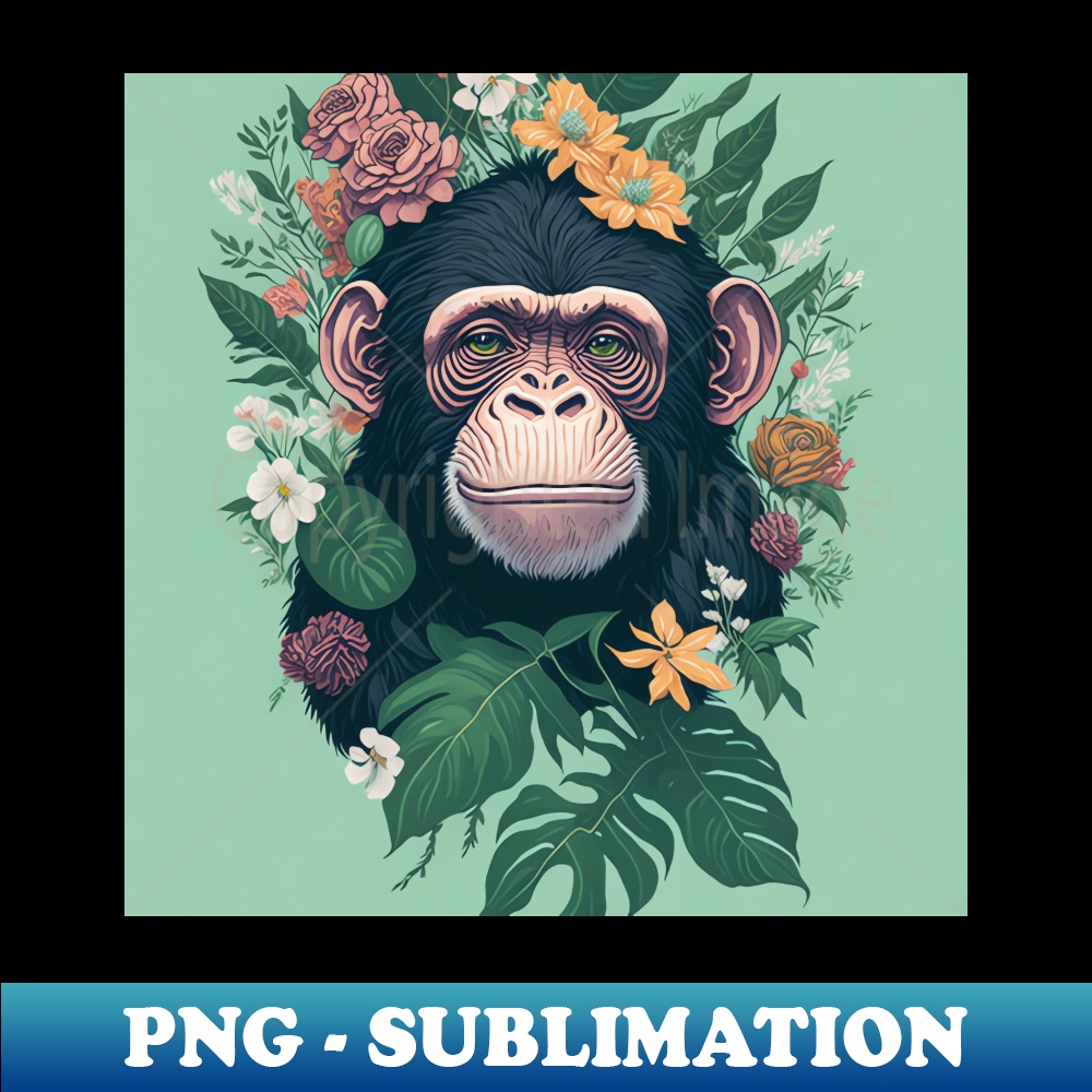 HZ-38215_Vintage Chimpenzee - Cute Animal Sticker 5864.jpg