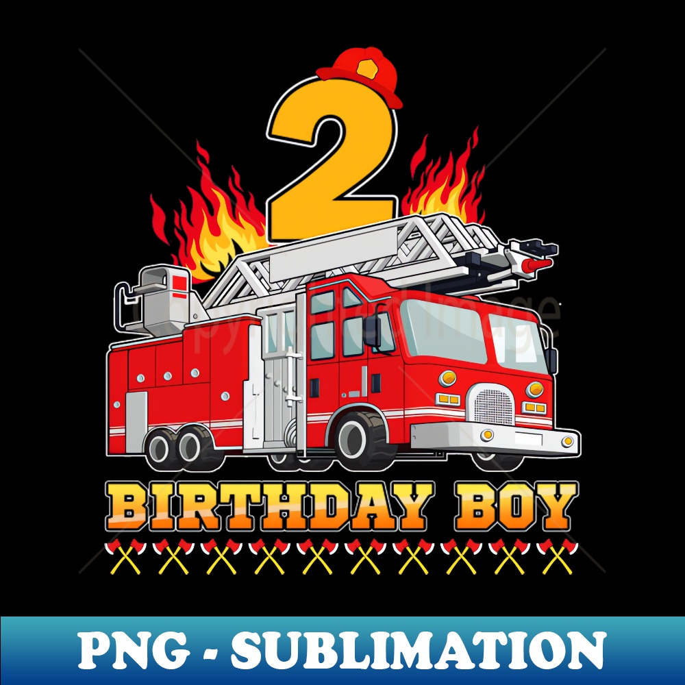 IM-13837_Fire Truck 2nd Birthday Boy Firefighter 2 Year Old 8850.jpg