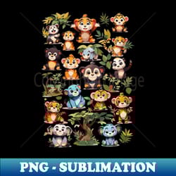 mix forest tiny animals - high-quality png sublimation download - defying the norms