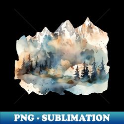 watercolor mountain range - exclusive sublimation digital file - boost your success with this inspirational png download