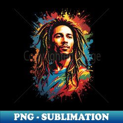bob marley - instant png sublimation download - bold & eye-catching