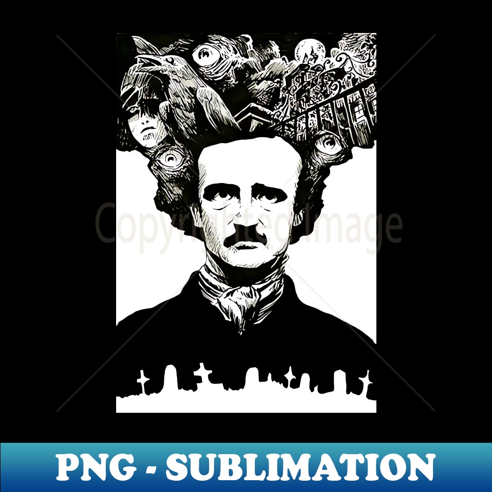 JJ-12562_Edgar Allen Poe creepy vintage collage writer shirt 9032.jpg