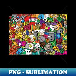 doodle kitchen ambience - signature sublimation png file - create with confidence