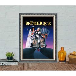beetlejuice movie poster, classic movie beetlejuicei poster, vintage