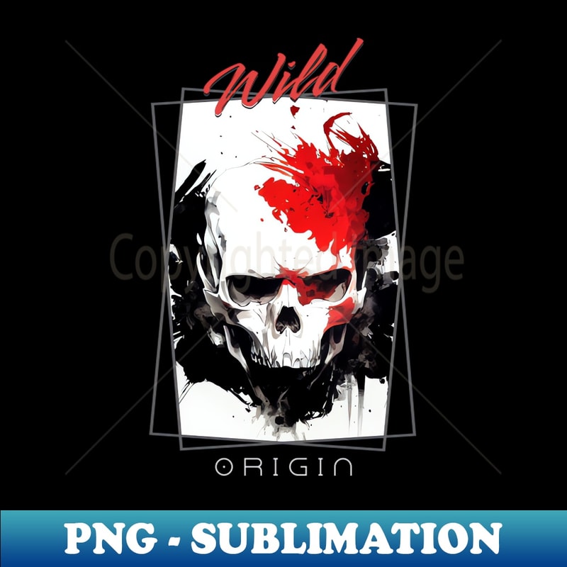 LP-32581_Skull Wild Nature Free Spirit Art Brush Painting 4857.jpg