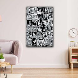 marilyn monroe photo album roll up canvas, stretched canvas art, framed wall art painting