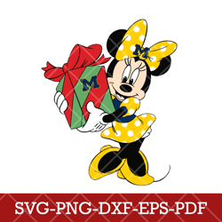 Michigan Wolverines_mickey NCAA 5SVG Cricut, Mickey NCAA Team SVG DXF EPS PNG Files