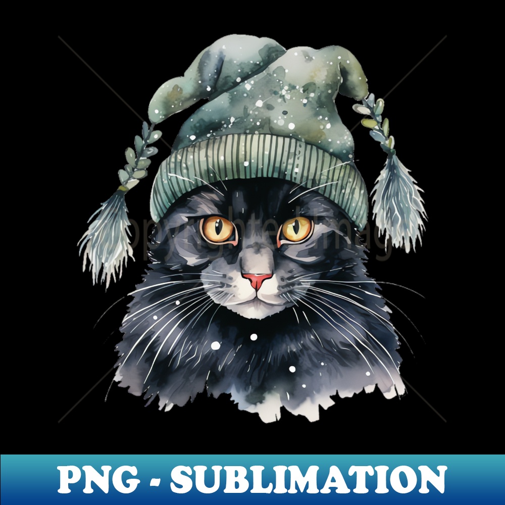 LY-4840_Black Christmas Cat in a Winter Hat 2694.jpg