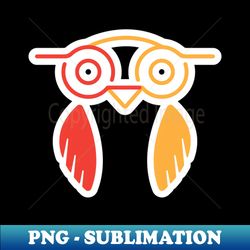 owl sticker logo design in modern style logo icon owl sticker icon vector isolated on blue background owl creative icon logo design - signature sublimation png file - unleash your inner rebellion